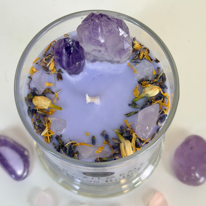 Scented Intention Candle with Crystals | STRESS RELIEF, 14 oz #2210AMRQ