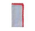 Seersucker Napkin in Navy & Red, Set of 4 by Kim Seybert
