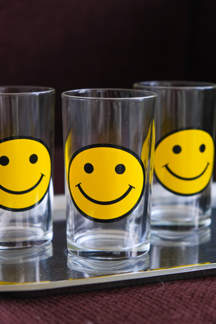 Set of three smiley glasses