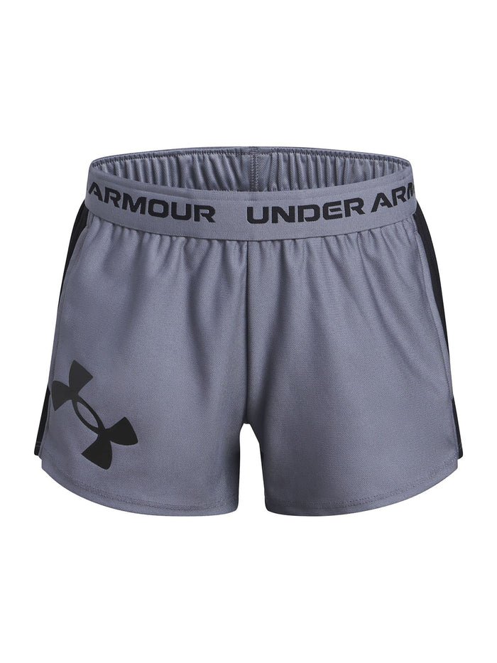 Shorts Under Armour tech play up logo gris para niñas