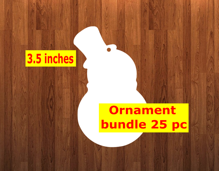 Snowman top hat shape 10pc or 25 pc  Ornament Bundle Price