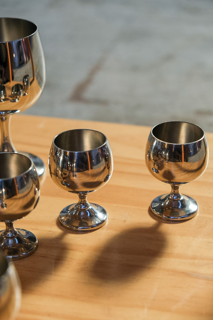 Stainless steel goblets