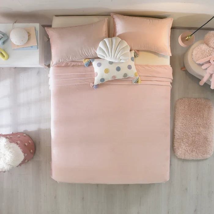 SWEET PINK LIGHT BLANKET SOFTY AND WARM FULL SIZE MADE IN MEXICO