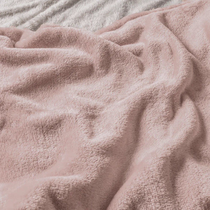 SWEET PINK LIGHT BLANKET SOFTY AND WARM FULL SIZE MADE IN MEXICO