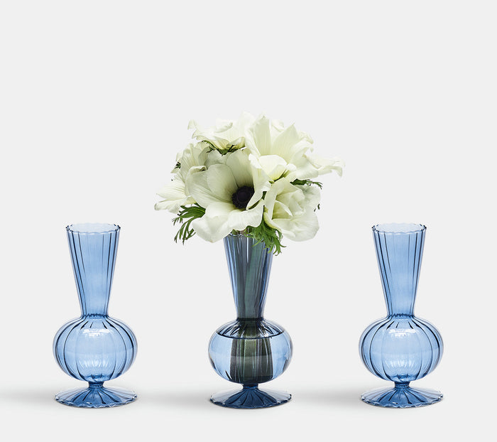 Tess Bud Vase in Cadet