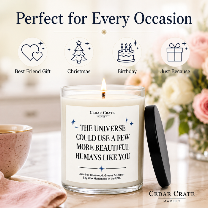 Thank You Candle, Lemon Jasmine Rosewood Scent