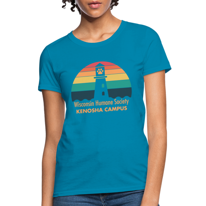 WHS Kenosha Logo Contoured T-Shirt - turquoise