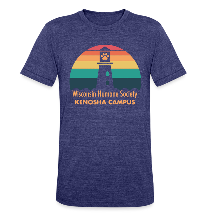 WHS Kenosha Logo Tri-Blend T-Shirt - heather indigo