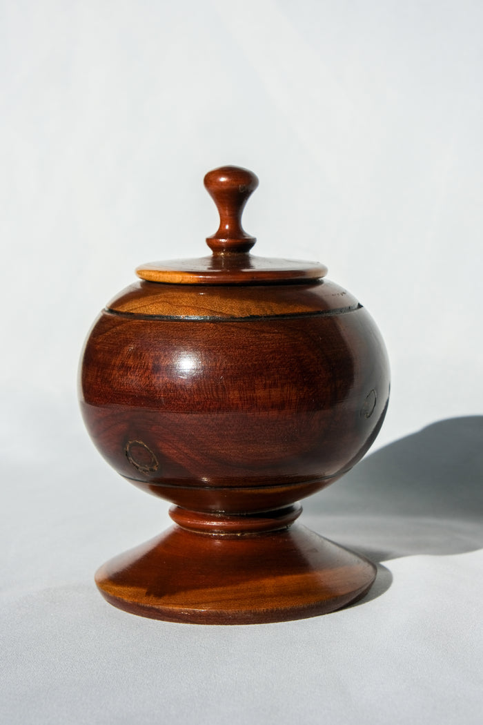 Wooden lidded box